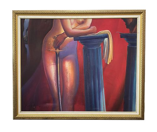 Contemporary Nude Oil on Canvas Painting