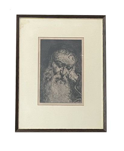 Vintage Etching Dated 1937