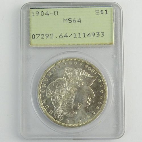 1884-O Morgan Silver Dollar MS64 PCGS 07292.64/1114933.