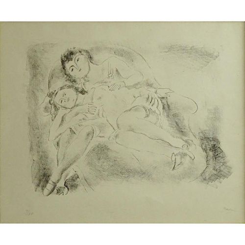 Jules Pascin, French (1885-1930) Lithograph, Les Deux Amies.