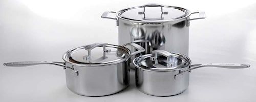 Demeyere Ten-Piece Set Stainless Steel Cookware with Covers