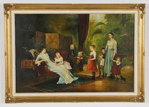 N. Henry Bingham (British, 20th c.) Oil painting