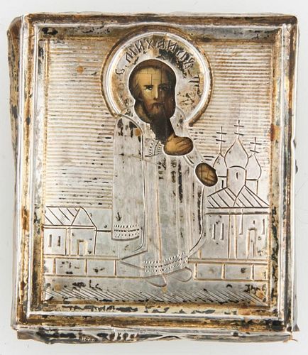 Antique Russian Travel Icon, St Michael