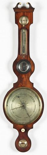Antique English Mahogany Barometer, 19th c.
