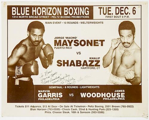Vintage 1988 Blue Horizon Boxing Poster