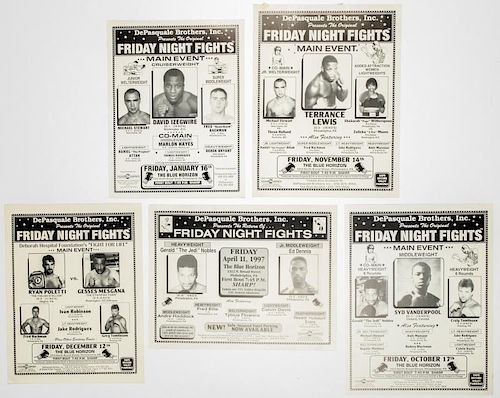 Vintage Blue Horizon Friday Night Fights Boxing Posters