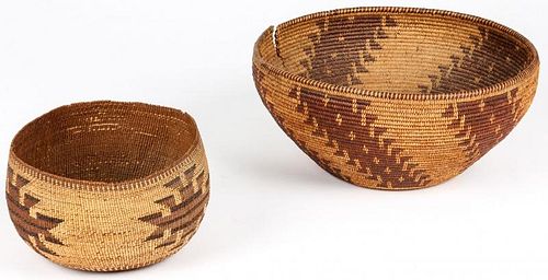 2 Native American Twined Baskets