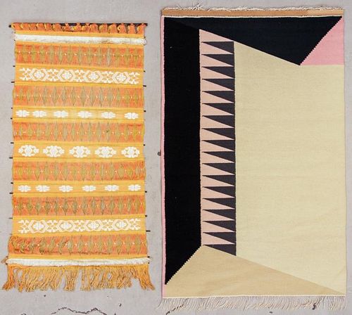 2 Modern Handwoven Tapestries
