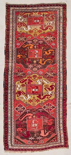 Pinwheel Kazak Rug: 4'4" x 9'7" (132 x 292 cm)