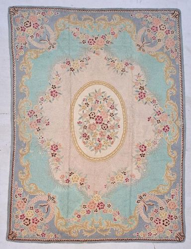 Old American Hooked Rug: 8'8" x 11'9" (264 x 358 cm)