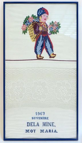 Framed Hungarian Textile Art