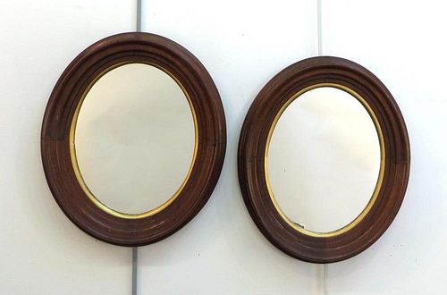 Oval Walnut Mirrors