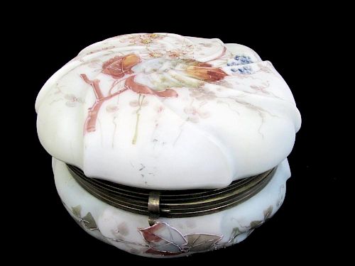 Fancy Floral Porcelain Hinged Container
