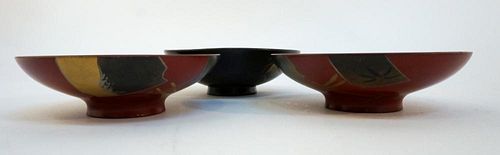 Lacquer Decorated Rice Bowls