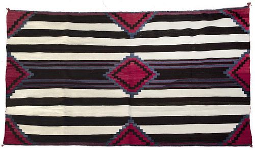 A Navajo Third Phase chief's blanket-style rug