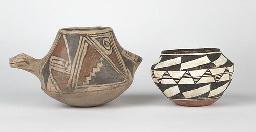 Two Pueblo pottery vessels