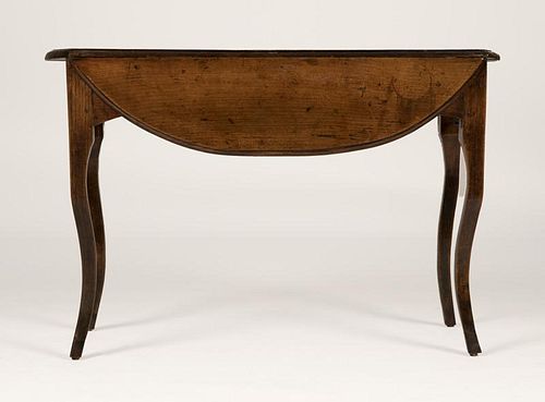 A French provincial drop-leaf table