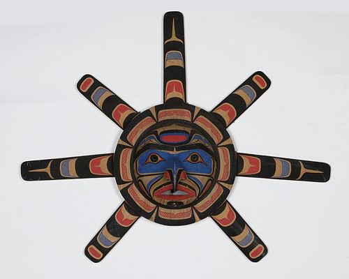 A Northwest Coast Indian Kwa-Guilth sun mask