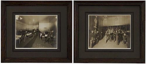 Two silver print photographs of the San Francisco Fire Department