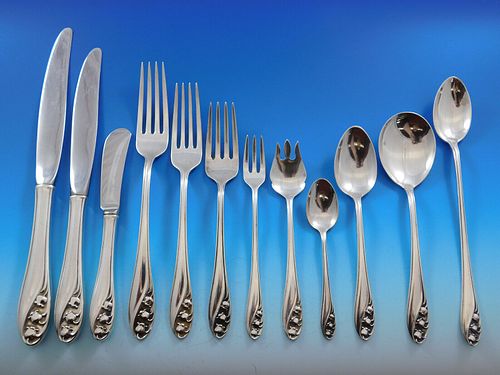 Lily of the Valley by Gorham Sterling Silver Flatware Set Service 170 pcs Dinner