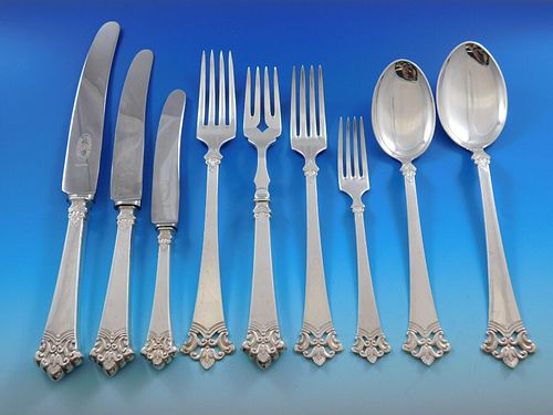 Anitra by Th. Olsens 830 Silver Flatware Set Service 109 pieces Norwegian Modern