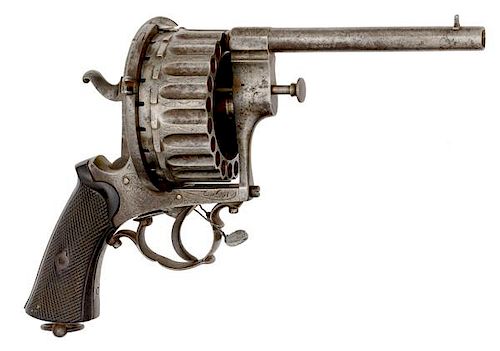Belgian Twenty-Shot Pinfire Revolver 