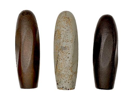 Confederate Whitworth Solid Shot 12-Pounder Projectiles, Lot of 3 