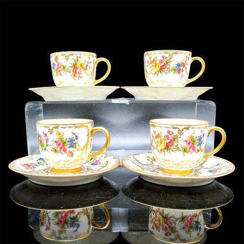 8pc William Guerin Limoges France Cup and Saucer