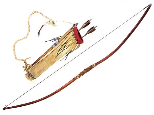 C. 1900 Chiricahua Apache Bow, Arrow & Quiver Set
