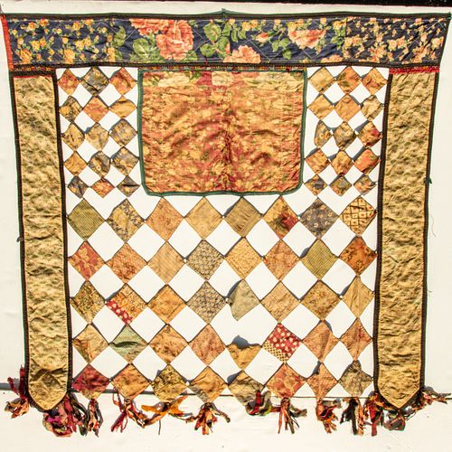 Uzbekistan Silk and Cotton Patchwork Tapestry