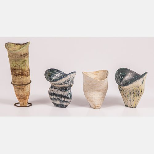 Four Studio Pottery Vases by Gabriella Verbovszky  (American Hungarian, b. 1966)