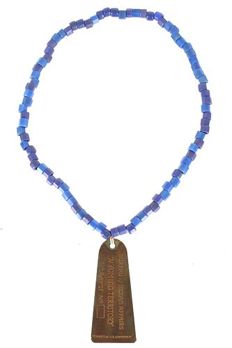 Bureau of Indian Affairs Corpse Tag Bead Necklace