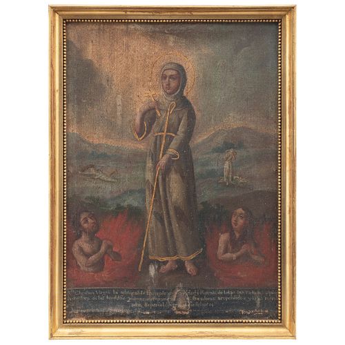 CRISTINA LA ADMIRABLE MÉXICO, SIGLO XVIII Óleo sobre tela. 63 x 47 cm