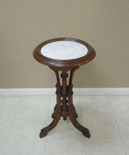 Eastlake Marble Top Occasional Table.