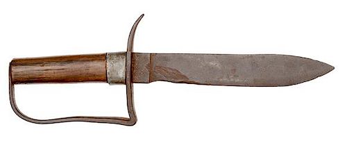 Confederate Iron D-Guard Bowie Knife by Thomas Griswold 