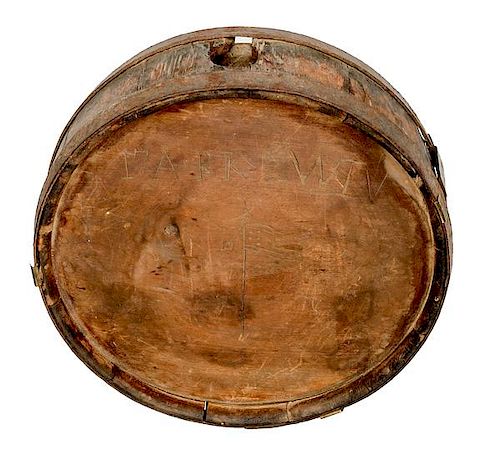 Confederate Arkansas 17th Regt Wooden Canteen with Inscribed Flag 