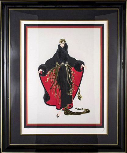 Erte "Faubourg St. Honore" Serigraph In Colours