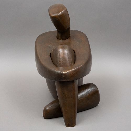 INMACULADA ABARCA. (Valencia, España, 1961 - ) Sin título, Firmada y fechada 97, Escultura armable en bronce 4/ 7. Piezas: 5<R>38 x 40 x 23 cm. Detall