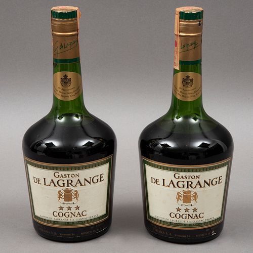 Gastón de Lagrange. Tres Estrellas. Cognac. Francia. Piezas: 2. En presentación de 700 ml.