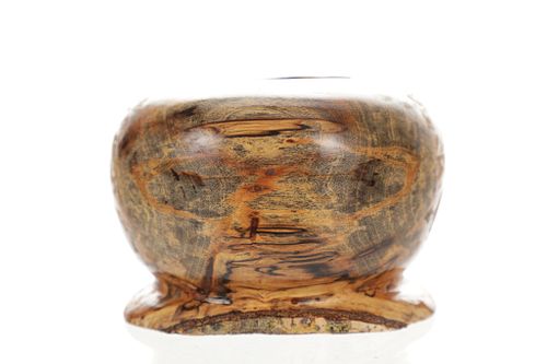 Exotic Oregon Tiger Stripe Turned Wooden Bowl