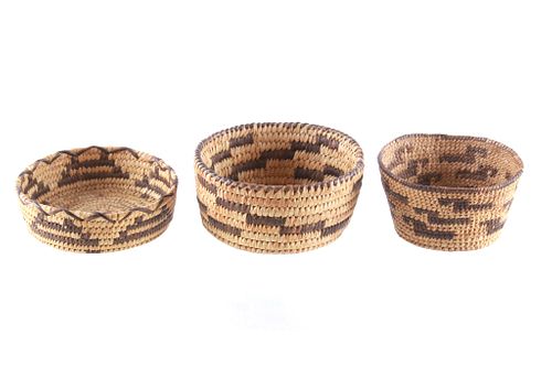Hopi Indian Hand Woven Yucca Baskets c. 1940's