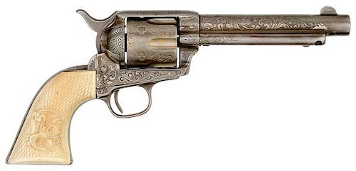 Engraved Colt Single Action Army Revolver 