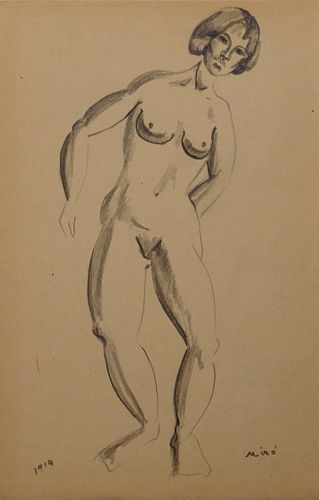 Joan Miro), Manner of: Femme Nu