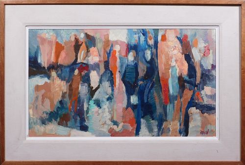 Rosen: Mid Century Abstract Figures in a Crowd