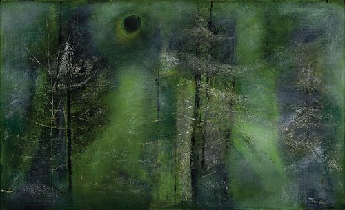 William Thon, Am. 1906-2000, "Silent Frost", Oil on masonite, framed