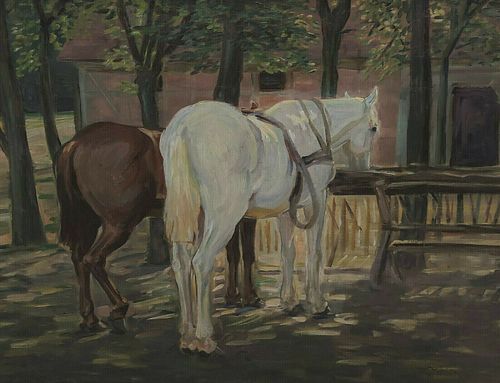 HORSES OIL PAINTING