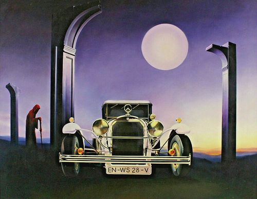 AUTOMOBILE OIL PAINTING