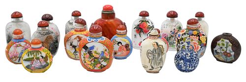 Group of 18 Chinese Snuff Bottles