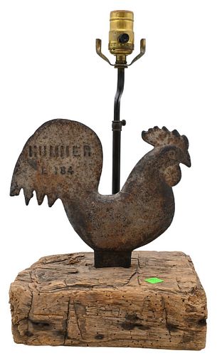 Cast Iron Hummer Rooster Windmill