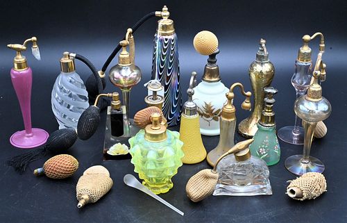 Box Lot of Art Glass Perfumes